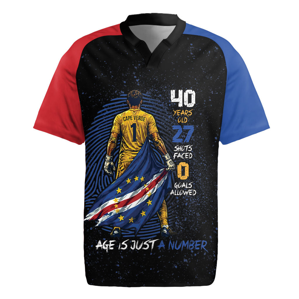 Cape Verde Goalkeeper Personalized Rugby Jersey 40 Years Old 27 Shots Zero Goals Vintage LT9 Black - Polynesian Pride