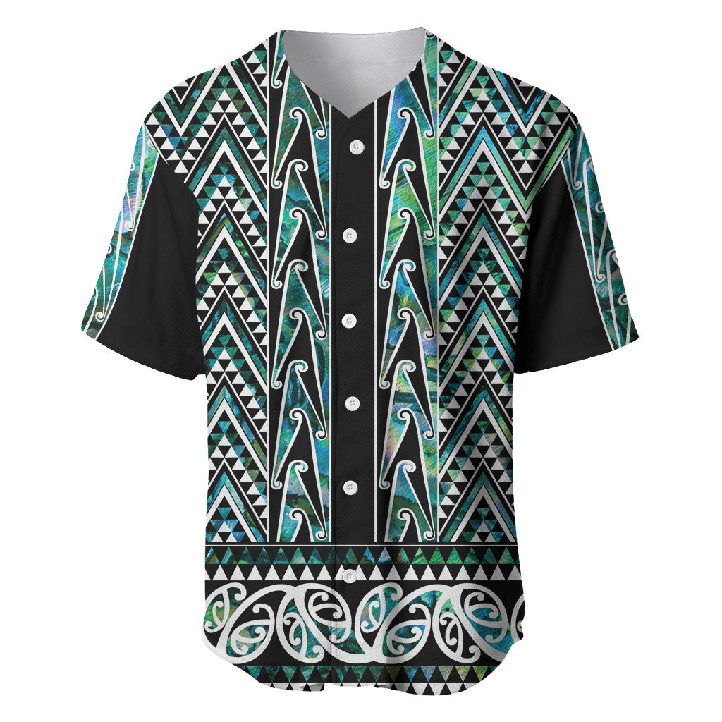 New Zealand Maori Niho Taniwha Baseball Jersey Papua Shell - Mangopare Puhoro Pattern