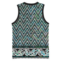 New Zealand Maori Niho Taniwha Basketball Jersey Papua Shell - Mangopare Puhoro Pattern