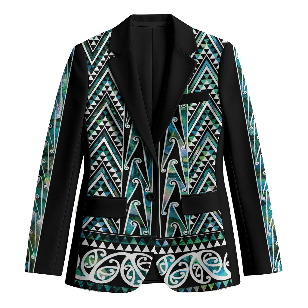 New Zealand Maori Niho Taniwha Blazer Papua Shell - Mangopare Puhoro Pattern