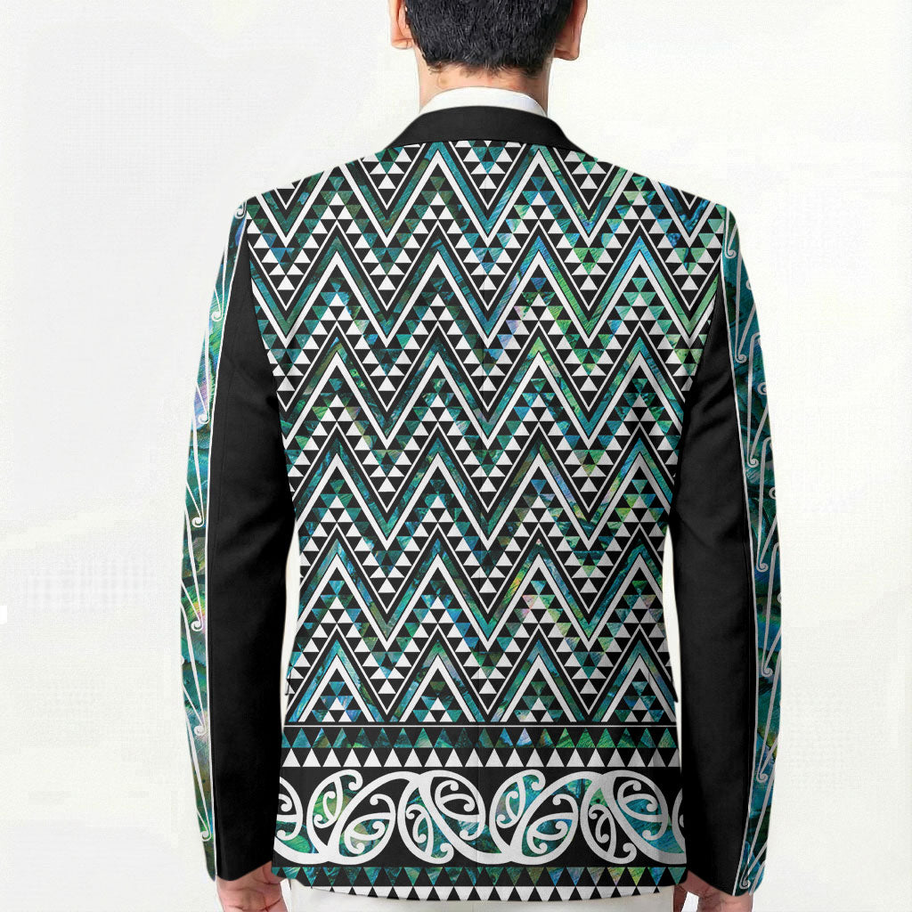 New Zealand Maori Niho Taniwha Blazer Papua Shell - Mangopare Puhoro Pattern