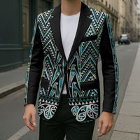 New Zealand Maori Niho Taniwha Blazer Papua Shell - Mangopare Puhoro Pattern