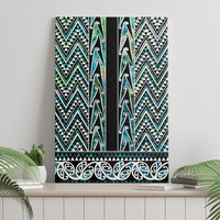 New Zealand Maori Niho Taniwha Canvas Wall Art Papua Shell - Mangopare Puhoro Pattern