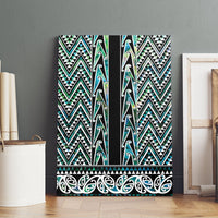 New Zealand Maori Niho Taniwha Canvas Wall Art Papua Shell - Mangopare Puhoro Pattern