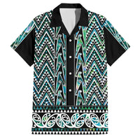 New Zealand Maori Niho Taniwha Family Matching Puletasi and Hawaiian Shirt Papua Shell - Mangopare Puhoro Pattern