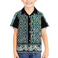 New Zealand Maori Niho Taniwha Hawaiian Shirt Papua Shell - Mangopare Puhoro Pattern