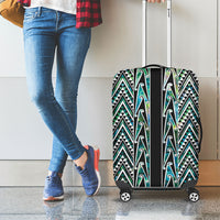New Zealand Maori Niho Taniwha Luggage Cover Papua Shell - Mangopare Puhoro Pattern