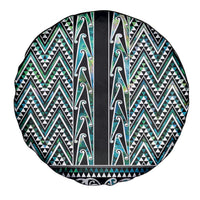 New Zealand Maori Niho Taniwha Spare Tire Cover Papua Shell - Mangopare Puhoro Pattern