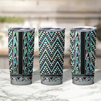 New Zealand Maori Niho Taniwha Tumbler Cup Papua Shell - Mangopare Puhoro Pattern