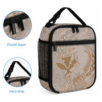 Hawaii Monk Seal and Map Lunch Bag Polynesian Kanaka Maoli Beige Vibe LT9 - Polynesian Pride