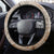 Hawaii Monk Seal and Map Steering Wheel Cover Polynesian Kanaka Maoli Beige Vibe