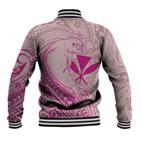 Hawaii Monk Seal and Map Baseball Jacket Polynesian Kanaka Maoli Pink Vibe