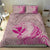 Hawaii Monk Seal and Map Bedding Set Polynesian Kanaka Maoli Pink Vibe