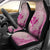 Hawaii Monk Seal and Map Car Seat Cover Polynesian Kanaka Maoli Pink Vibe