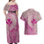 Hawaii Monk Seal and Map Couples Matching Off Shoulder Maxi Dress and Hawaiian Shirt Polynesian Kanaka Maoli Pink Vibe