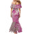 Hawaii Monk Seal and Map Family Matching Mermaid Dress and Hawaiian Shirt Polynesian Kanaka Maoli Pink Vibe