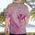 Hawaii Monk Seal and Map Hawaiian Shirt Polynesian Kanaka Maoli Pink Vibe