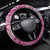 Hawaii Monk Seal and Map Steering Wheel Cover Polynesian Kanaka Maoli Pink Vibe