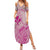 Hawaii Monk Seal and Map Summer Maxi Dress Polynesian Kanaka Maoli Pink Vibe