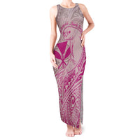 Hawaii Monk Seal and Map Tank Maxi Dress Polynesian Kanaka Maoli Pink Vibe