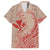 Hawaii Monk Seal and Map Family Matching Short Sleeve Bodycon Dress and Hawaiian Shirt Polynesian Kanaka Maoli Red Vibe