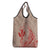 Hawaii Monk Seal and Map Grocery Bag Polynesian Kanaka Maoli Red Vibe