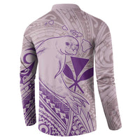 Hawaii Monk Seal and Map Button Sweatshirt Polynesian Kanaka Maoli Violet Vibe