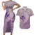 Hawaii Monk Seal and Map Couples Matching Short Sleeve Bodycon Dress and Hawaiian Shirt Polynesian Kanaka Maoli Violet Vibe