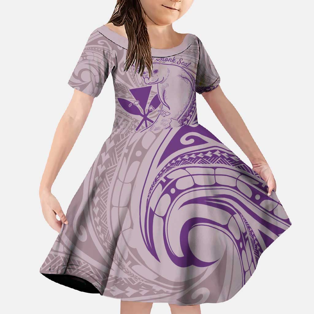 Hawaii Monk Seal and Map Family Matching Mermaid Dress and Hawaiian Shirt Polynesian Kanaka Maoli Violet Vibe