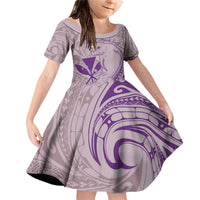 Hawaii Monk Seal and Map Family Matching Off Shoulder Short Dress and Hawaiian Shirt Polynesian Kanaka Maoli Violet Vibe