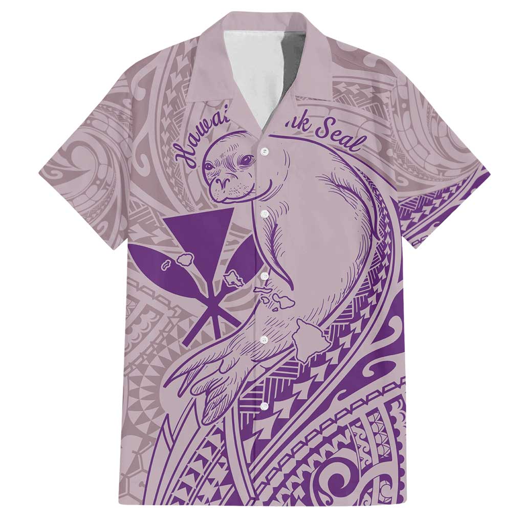 Hawaii Monk Seal and Map Family Matching Tank Maxi Dress and Hawaiian Shirt Polynesian Kanaka Maoli Violet Vibe