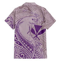 Hawaii Monk Seal and Map Family Matching Tank Maxi Dress and Hawaiian Shirt Polynesian Kanaka Maoli Violet Vibe