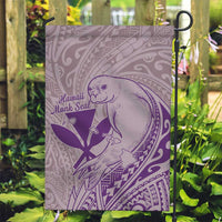 Hawaii Monk Seal and Map Garden Flag Polynesian Kanaka Maoli Violet Vibe