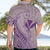 Hawaii Monk Seal and Map Hawaiian Shirt Polynesian Kanaka Maoli Violet Vibe