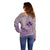 Hawaii Monk Seal and Map Off Shoulder Sweater Polynesian Kanaka Maoli Violet Vibe