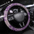 Hawaii Monk Seal and Map Steering Wheel Cover Polynesian Kanaka Maoli Violet Vibe