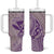 Hawaii Monk Seal and Map Tumbler With Handle Polynesian Kanaka Maoli Violet Vibe