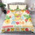 Kawaii Turtle Bedding Set Aloha Hibiscus Flowers