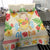 Kawaii Turtle Bedding Set Aloha Hibiscus Flowers