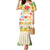 Kawaii Turtle Family Matching Mermaid Dress and Hawaiian Shirt Aloha Hibiscus Flowers