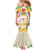 Kawaii Turtle Family Matching Mermaid Dress and Hawaiian Shirt Aloha Hibiscus Flowers