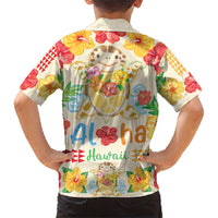 Kawaii Turtle Family Matching Short Sleeve Bodycon Dress and Hawaiian Shirt Aloha Hibiscus Flowers LT9 - Polynesian Pride