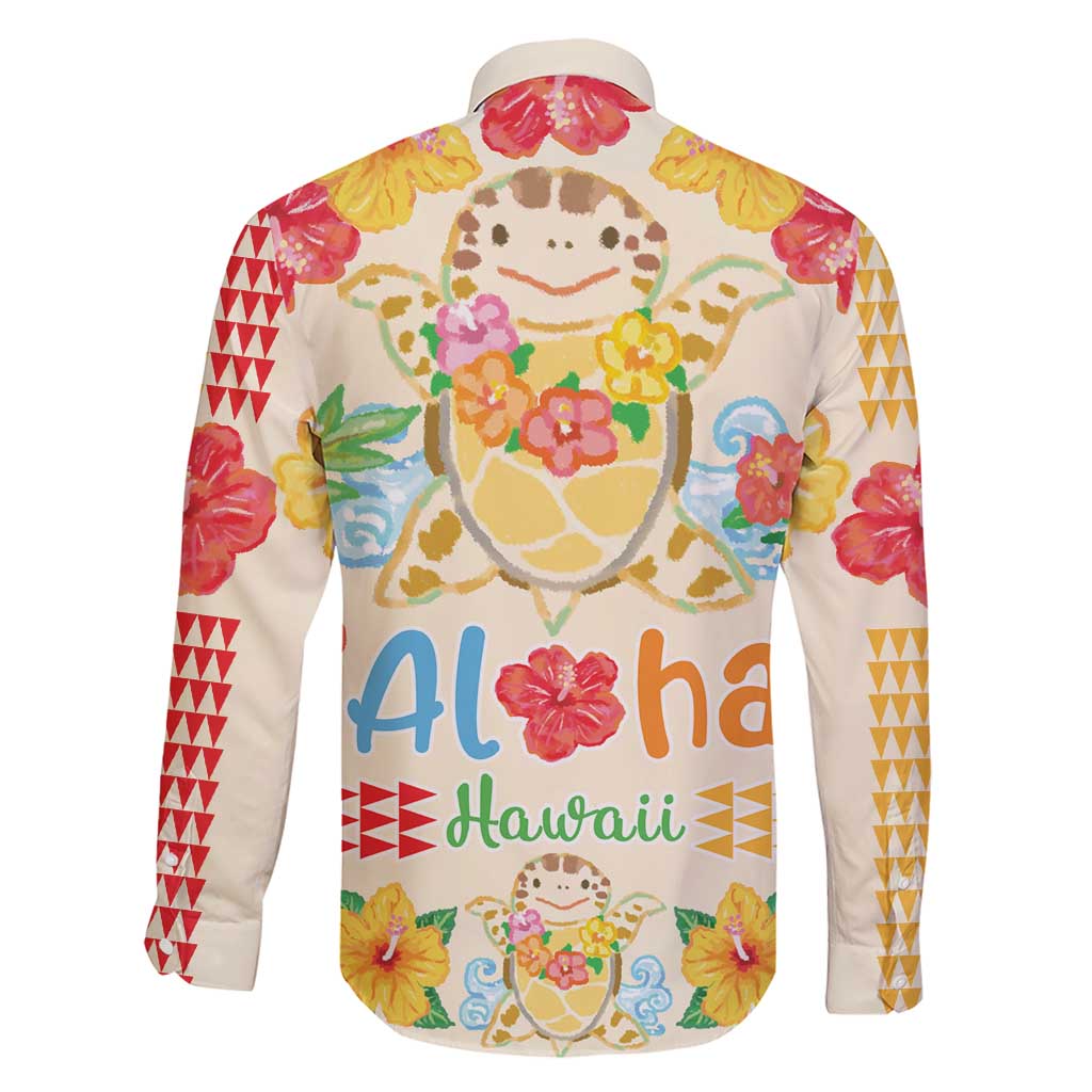Kawaii Turtle Family Matching Short Sleeve Bodycon Dress and Hawaiian Shirt Aloha Hibiscus Flowers LT9 - Polynesian Pride