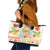 Kawaii Turtle Leather Tote Bag Aloha Hibiscus Flowers