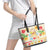 Kawaii Turtle Leather Tote Bag Aloha Hibiscus Flowers