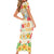 Kawaii Turtle Short Sleeve Bodycon Dress Aloha Hibiscus Flowers