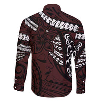 Polynesian Girl Tribal Tattoo Family Matching Mermaid Dress and Hawaiian Shirt Oxbood Vibe LT9 - Polynesian Pride