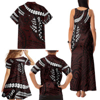 Polynesian Girl Tribal Tattoo Family Matching Tank Maxi Dress and Hawaiian Shirt Oxbood Vibe