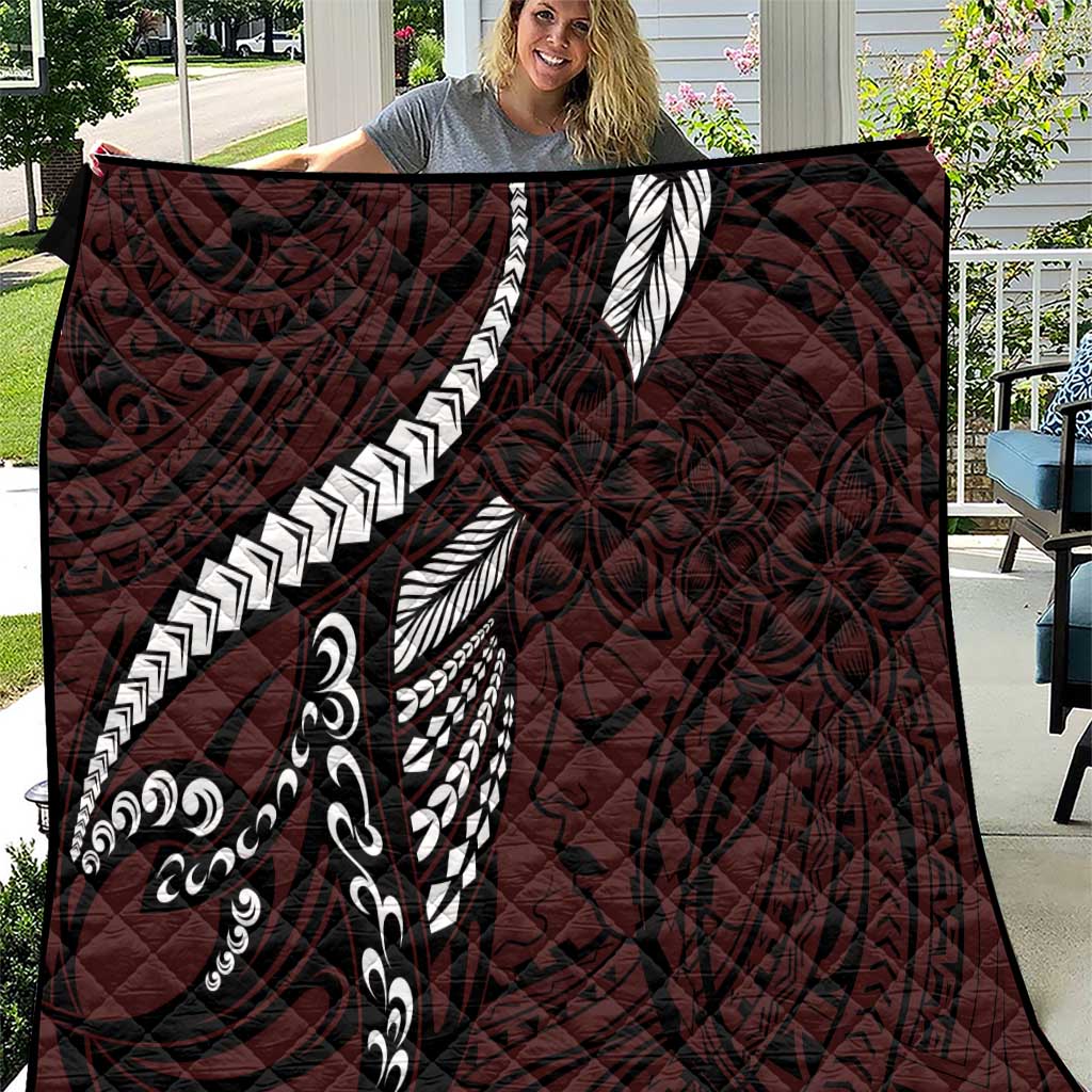 Polynesian Girl Tribal Tattoo Quilt Oxbood Vibe