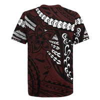 Polynesian Girl Tribal Tattoo Rugby Jersey Oxbood Vibe